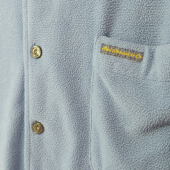 Levi Strauss Co. Blue Button Down Fleece Shirt Jacket Shacket, XL - Picture 4 of 9